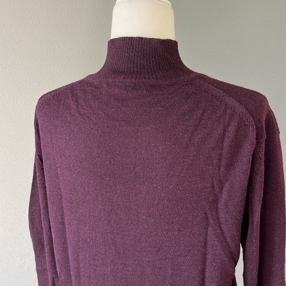 Peruvian Connection Purple Mockneck Sweater Alpaca Silk Blend - Picture 6 of 10